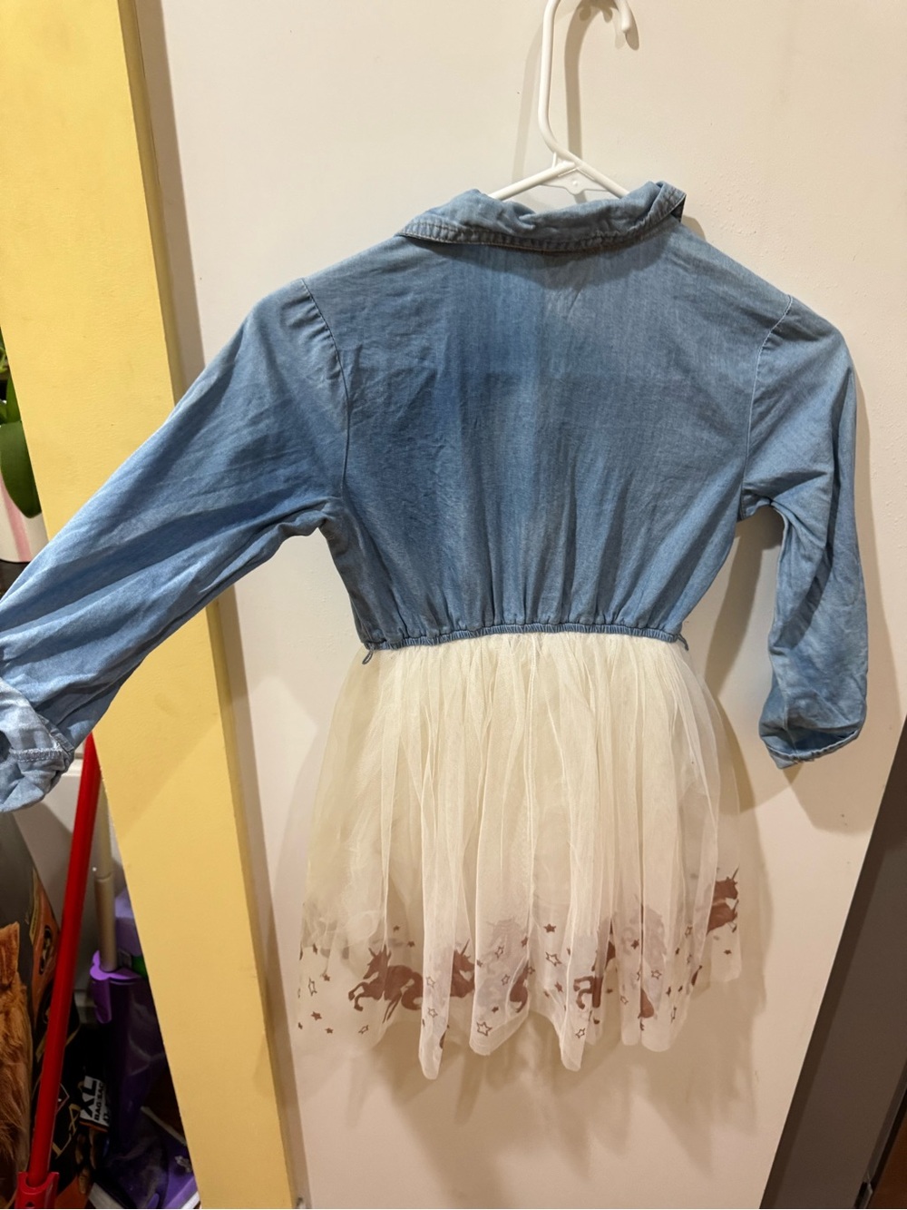 Pink Violet Light Wash Denim Button-Front Bodice - Picture 2 of 4